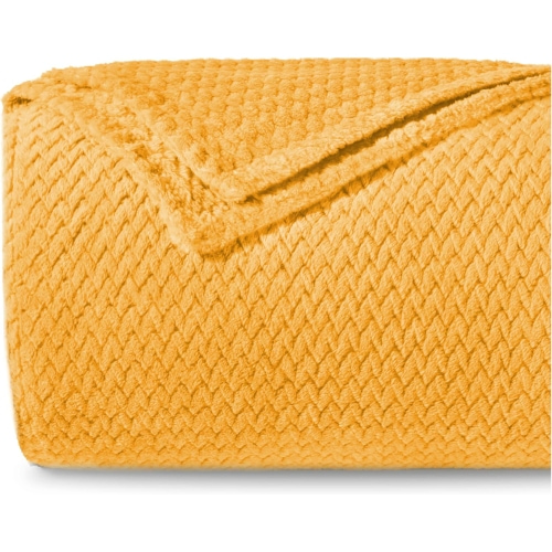 Herringbone Pattern Fleece Throw Blanket Large