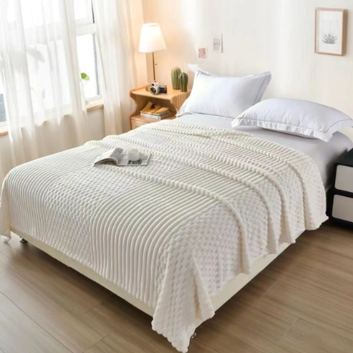 Jacquard Fleece Blanket Rib & Check Design